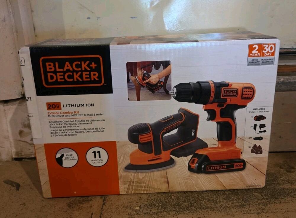 BLACK+DECKER 20V Li-Ion 2-Tool Combo Kit Drill/Driver & Detail Sander
